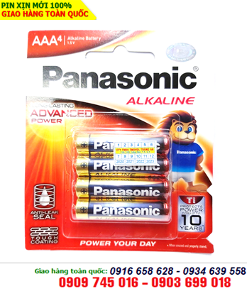 Panasonic LR03T/4B, Pin AAA 1.5v Alkaline Panasonic LR03T/4B (Thái Lan) Vỉ 4viên
